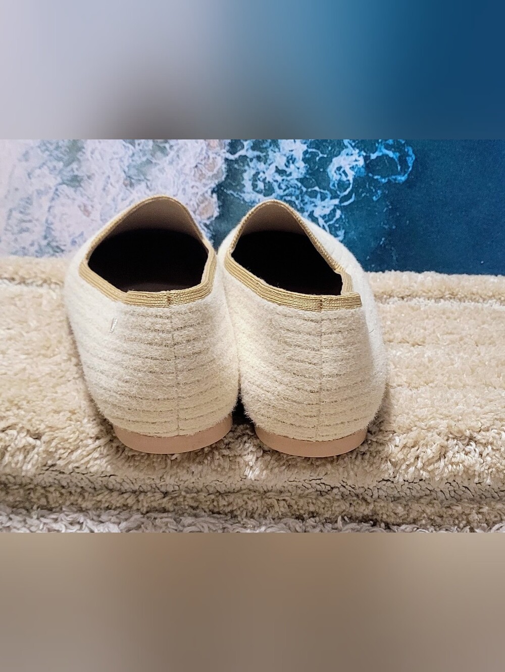 VIVAIA Cream Knit Slip-On Loafers — Lightweight Women's Flats 8 - Picture 7 of 14